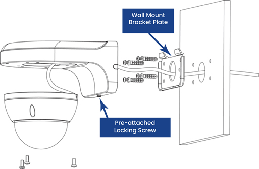 Wall mount bracket mounting diagram