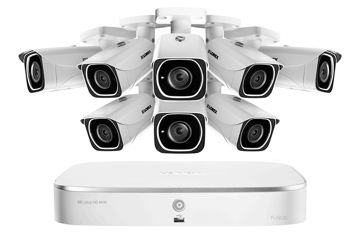 IP Camera System with 8 Ultra HD 4K 