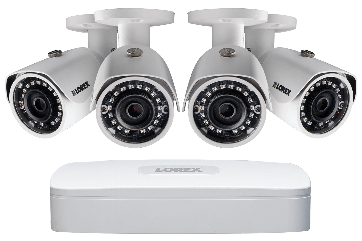 2k Ip Security Camera System With 4 Channel Nvr And 4 X 2k 3mp Ip Cameras Lorex