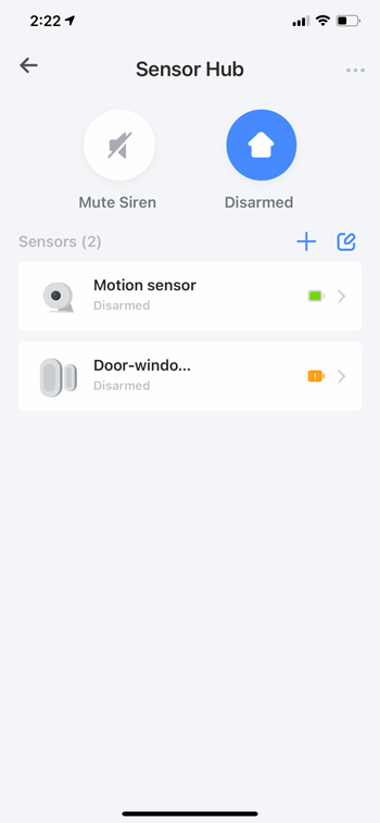 Sensor hub device management
